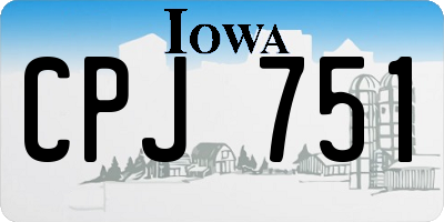 IA license plate CPJ751