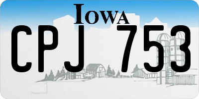 IA license plate CPJ753