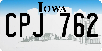 IA license plate CPJ762