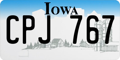 IA license plate CPJ767