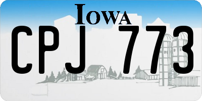 IA license plate CPJ773
