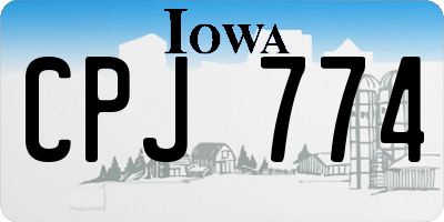 IA license plate CPJ774