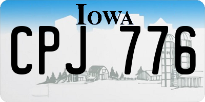 IA license plate CPJ776