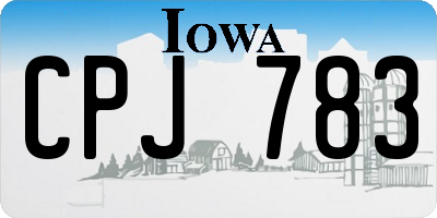 IA license plate CPJ783