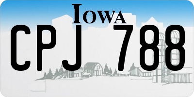 IA license plate CPJ788