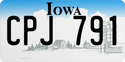 IA license plate CPJ791