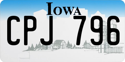 IA license plate CPJ796