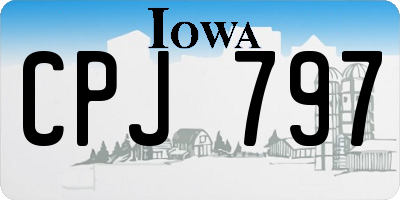 IA license plate CPJ797