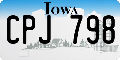 IA license plate CPJ798