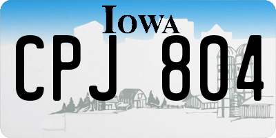 IA license plate CPJ804