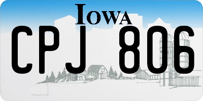 IA license plate CPJ806