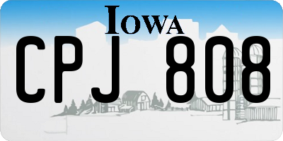 IA license plate CPJ808