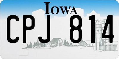 IA license plate CPJ814