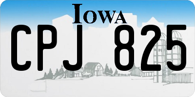 IA license plate CPJ825