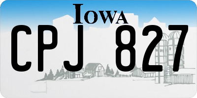 IA license plate CPJ827