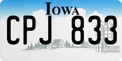 IA license plate CPJ833
