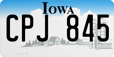 IA license plate CPJ845