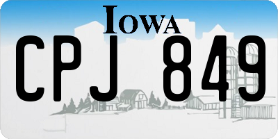 IA license plate CPJ849
