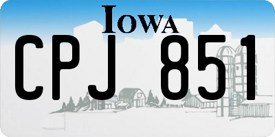 IA license plate CPJ851