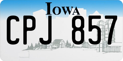 IA license plate CPJ857