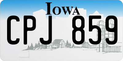 IA license plate CPJ859