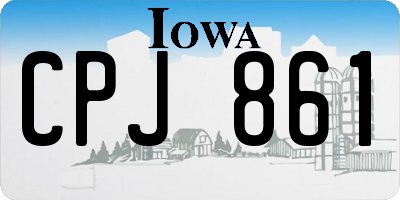 IA license plate CPJ861