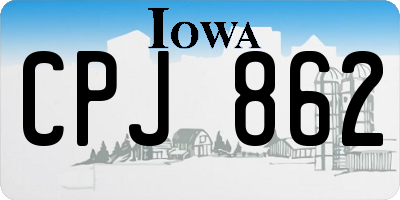 IA license plate CPJ862