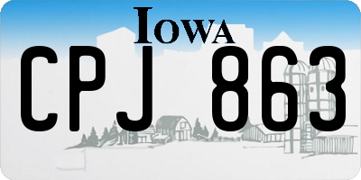 IA license plate CPJ863