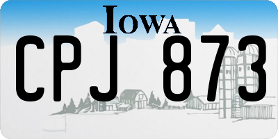 IA license plate CPJ873