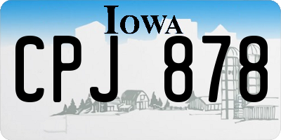 IA license plate CPJ878