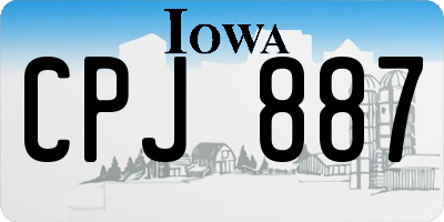 IA license plate CPJ887
