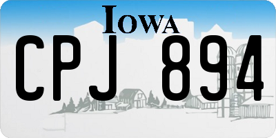 IA license plate CPJ894
