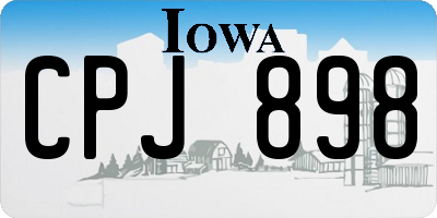IA license plate CPJ898