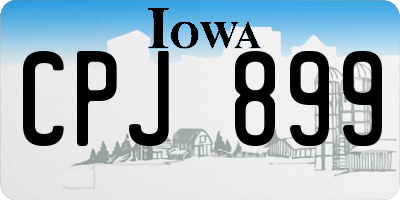 IA license plate CPJ899