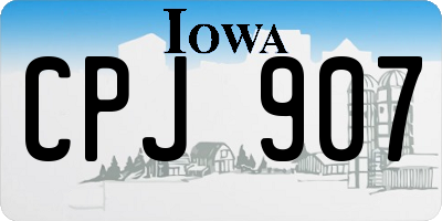 IA license plate CPJ907