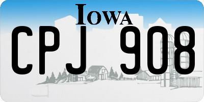 IA license plate CPJ908