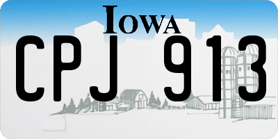 IA license plate CPJ913