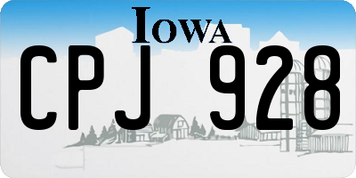 IA license plate CPJ928