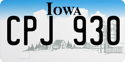 IA license plate CPJ930