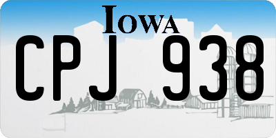 IA license plate CPJ938