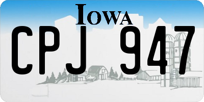 IA license plate CPJ947