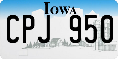 IA license plate CPJ950