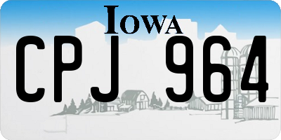 IA license plate CPJ964