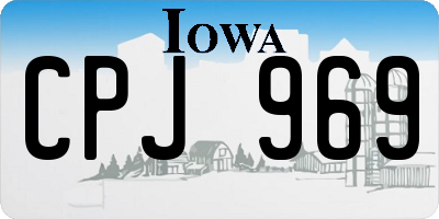 IA license plate CPJ969