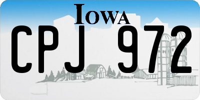 IA license plate CPJ972