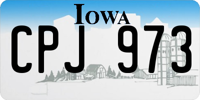 IA license plate CPJ973