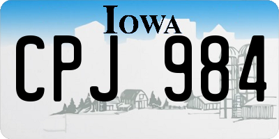 IA license plate CPJ984