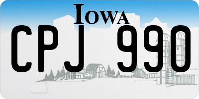 IA license plate CPJ990