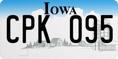 IA license plate CPK095