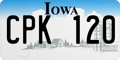 IA license plate CPK120
